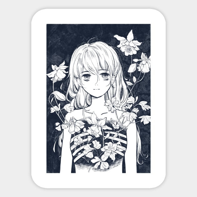 Girl Bone Flower 2 Sticker by yunzhen_ho